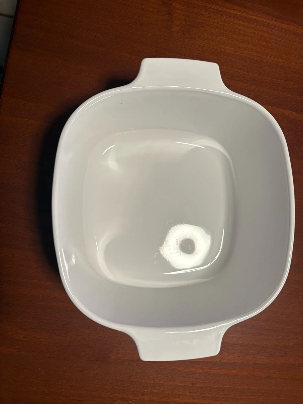 vintage Corning Ware casserole dish in the 